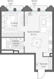 1-BD Apartment Sale, 59.2平方米 at Frunzenskaya naberezhnaya, Frunzenskaya Embankment, 30, Moscow, Russia #3 1-BD Apartment Sale, 59.2平方米 at Frunzenskaya naberezhnaya, Frunzenskaya Embankment, 30, Moscow, Russia #3