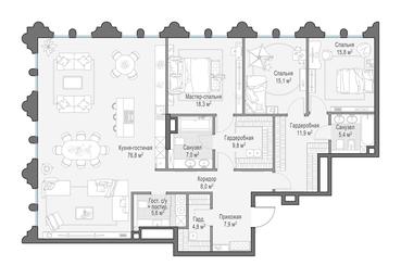 Продажа 3-комн. квартиры, 184,9 м² в ЖК «Клубный город-парк «Фрунзенская набережная»», Фрунзенская набережная, 30, Москва, Россия #4