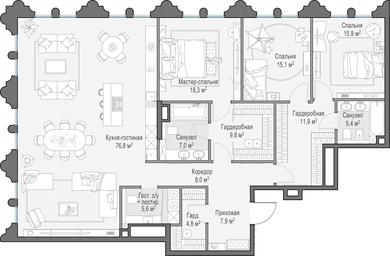 Продажа 3-комн. квартиры, 184,9 м² в ЖК «Клубный город-парк «Фрунзенская набережная»», Фрунзенская набережная, 30, Москва, Россия #3 Продажа 3-комн. квартиры, 184,9 м² в ЖК «Клубный город-парк «Фрунзенская набережная»», Фрунзенская набережная, 30, Москва, Россия #3