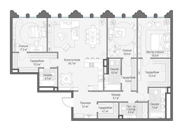 Продажа 3-комн. квартиры, 186 м² в ЖК «Клубный город-парк «Фрунзенская набережная»», Фрунзенская набережная, 30, Москва, Россия #4