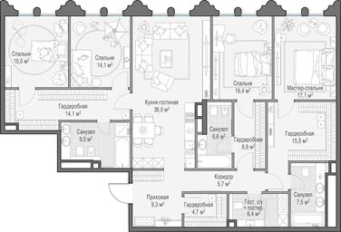 Продажа 3-комн. квартиры, 186 м² в ЖК «Клубный город-парк «Фрунзенская набережная»», Фрунзенская набережная, 30, Москва, Россия #2 Продажа 3-комн. квартиры, 186 м² в ЖК «Клубный город-парк «Фрунзенская набережная»», Фрунзенская набережная, 30, Москва, Россия #2