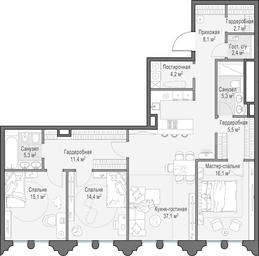 Продажа 2-комн. квартиры, 127,7 м² в ЖК «Клубный город-парк «Фрунзенская набережная»», Фрунзенская набережная, 30, Москва, Россия #4