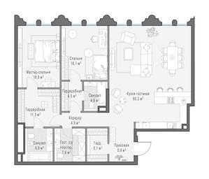 2-BD Apartment Sale, 145.6平方米 at Frunzenskaya naberezhnaya, Frunzenskaya Embankment, 30, Moscow, Russia #4