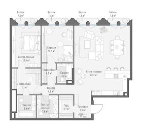 2-BD Apartment Sale, 147.4平方米 at Frunzenskaya naberezhnaya, Frunzenskaya Embankment, 30, Moscow, Russia #4