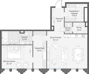 3-BD Apartment Sale, 118.6 sq. m. at Frunzenskaya naberezhnaya, Frunzenskaya Embankment, 30, Moscow, Russia #4