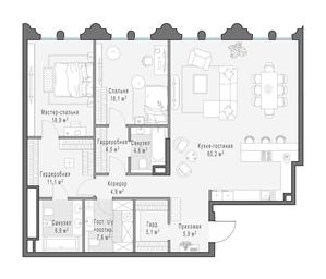2-BD Apartment Sale, 145.4 sq. m. at Frunzenskaya naberezhnaya, Frunzenskaya Embankment, 30, Moscow, Russia #4