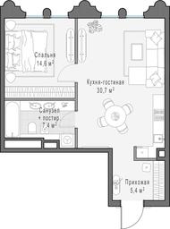 Продажа 1-комн. квартиры, 58,2 м² в ЖК «Клубный город-парк «Фрунзенская набережная»», Фрунзенская набережная, 30, Москва, Россия #3 Продажа 1-комн. квартиры, 58,2 м² в ЖК «Клубный город-парк «Фрунзенская набережная»», Фрунзенская набережная, 30, Москва, Россия #3