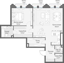 1-BD Apartment Sale, 108.1 sq. m. at Frunzenskaya naberezhnaya, Frunzenskaya Embankment, 30, Moscow, Russia #4
