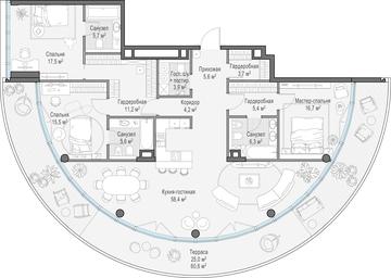 4-BD Apartment Sale, 167 sq. m. at Frunzenskaya naberezhnaya, Frunzenskaya Embankment, 30, Moscow, Russia #2 4-BD Apartment Sale, 167 sq. m. at Frunzenskaya naberezhnaya, Frunzenskaya Embankment, 30, Moscow, Russia #2