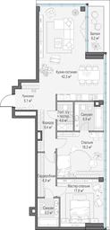 3-BD Apartment Sale, 118平方米 at Frunzenskaya naberezhnaya, Frunzenskaya Embankment, 30, Moscow, Russia #2