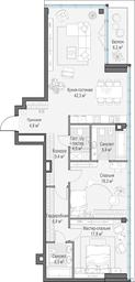 3-BD Apartment Sale, 117.9 sq. m. at Frunzenskaya naberezhnaya, Frunzenskaya Embankment, 30, Moscow, Russia #2 3-BD Apartment Sale, 117.9 sq. m. at Frunzenskaya naberezhnaya, Frunzenskaya Embankment, 30, Moscow, Russia #2