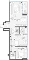 1-BD Apartment Sale, 117.8 sq. m. at Frunzenskaya naberezhnaya, Frunzenskaya Embankment, 30, Moscow, Russia #2