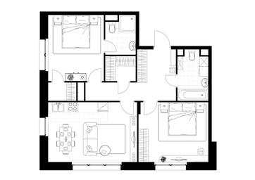 2-BD Apartment Sale, 71.3 sq. m. at Rezidentsii Skolkovo, Kashtanovaya ulitsa, 1, rabochiy posyolok Zarechye, Odintsovskiy City District, Moscow Region, Russia #4
