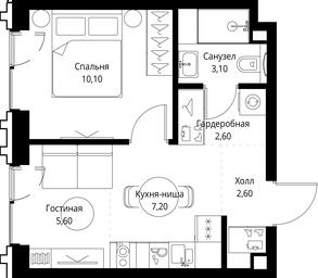 1-BD Apartment Sale, 31.2平方米 at VEER, Vereyskaya Street, Moscow, Russia #3