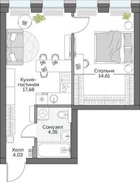 1-BD Apartment Sale, 38.15 sq. m. at Dom na naberezhnoy INSIDER (Insayder), Avtozavodskaya Street, Moscow, Russia #4
