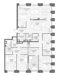 4-BD Apartment Sale, 226.4 sq. m. at Life Time, Sergeya Makeyeva Street, вл11/9с1-10, Moscow, Russia #4
