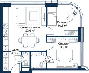 Продажа 2-комн. квартиры, 53,41 м² в ЖК «Сити Бэй (City Bay)», Волоколамское шоссе, 95с3, Москва, Россия #2 Продажа 2-комн. квартиры, 53,41 м² в ЖК «Сити Бэй (City Bay)», Волоколамское шоссе, 95с3, Москва, Россия #2