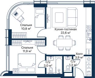 Продажа 2-комн. квартиры, 53,41 м² в ЖК «Сити Бэй (City Bay)», Волоколамское шоссе, 95с3, Москва, Россия #2 Продажа 2-комн. квартиры, 53,41 м² в ЖК «Сити Бэй (City Bay)», Волоколамское шоссе, 95с3, Москва, Россия #2