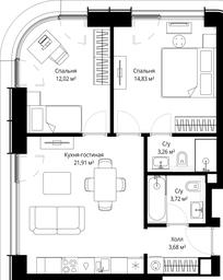 Продажа 2-комн. квартиры, 59,42 м² в ЖК «Сити Бэй (City Bay)», Волоколамское шоссе, 95с3, Москва, Россия #3 Продажа 2-комн. квартиры, 59,42 м² в ЖК «Сити Бэй (City Bay)», Волоколамское шоссе, 95с3, Москва, Россия #3
