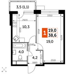 1-BD Apartment Sale, 38.5平方米 at Datskiy Kvartal, Datskiy Kvartal Residential Complex, posyolok Nagornoye, Mytishi Urban District, Moscow Region, Russia #2 1-BD Apartment Sale, 38.5平方米 at Datskiy Kvartal, Datskiy Kvartal Residential Complex, posyolok Nagornoye, Mytishi Urban District, Moscow Region, Russia #2