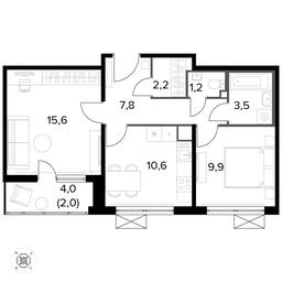2-BD Apartment Sale, 53.2平方米 at Pervyi Leningradskiy, Pervy Leningradskiy Residential Complex, Moscow, Russia #3 2-BD Apartment Sale, 53.2平方米 at Pervyi Leningradskiy, Pervy Leningradskiy Residential Complex, Moscow, Russia #3