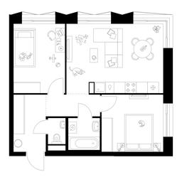 2-BD Apartment Sale, 52.9平方米 at Zelionyi Park, 687-y proyezd, 15с2, Zelenograd, Moscow, Russia #3 2-BD Apartment Sale, 52.9平方米 at Zelionyi Park, 687-y proyezd, 15с2, Zelenograd, Moscow, Russia #3