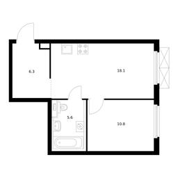 1-BD Apartment Sale, 40.1 sq. m. at Holland Park, Volokolamskoye Highway, 71/13к1, Moscow, Russia #2 1-BD Apartment Sale, 40.1 sq. m. at Holland Park, Volokolamskoye Highway, 71/13к1, Moscow, Russia #2