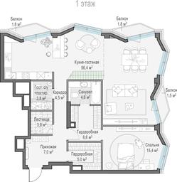 4-BD Apartment Sale, 146.3 sq. m. at Tishinskiy bulvar, Gruzinsky Val Street, 10, Moscow, Russia #3