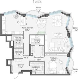 4-BD Apartment Sale, 150.2平方米 at Tishinskiy bulvar, Gruzinsky Val Street, 10, Moscow, Russia #3 4-BD Apartment Sale, 150.2平方米 at Tishinskiy bulvar, Gruzinsky Val Street, 10, Moscow, Russia #3