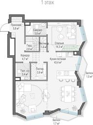 2-BD Apartment Sale, 118 sq. m. at Tishinskiy bulvar, Gruzinsky Val Street, 10, Moscow, Russia #3