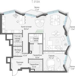 4-BD Apartment Sale, 150.3 sq. m. at Tishinskiy bulvar, Gruzinsky Val Street, 10, Moscow, Russia #3
