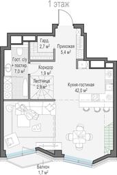 1-BD Apartment Sale, 84.9 sq. m. at Tishinskiy bulvar, Gruzinsky Val Street, 10, Moscow, Russia #3