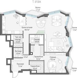 2-BD Apartment Sale, 149.9 sq. m. at Tishinskiy bulvar, Gruzinsky Val Street, 10, Moscow, Russia #3 2-BD Apartment Sale, 149.9 sq. m. at Tishinskiy bulvar, Gruzinsky Val Street, 10, Moscow, Russia #3