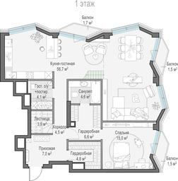 4-BD Apartment Sale, 149.8 sq. m. at Tishinskiy bulvar, Gruzinsky Val Street, 10, Moscow, Russia #3