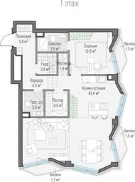2-BD Apartment Sale, 112.8 sq. m. at Tishinskiy bulvar, Gruzinsky Val Street, 10, Moscow, Russia #3 2-BD Apartment Sale, 112.8 sq. m. at Tishinskiy bulvar, Gruzinsky Val Street, 10, Moscow, Russia #3