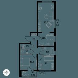 3-BD Apartment Sale, 65.2平方米 at Yzhnaya Bitsa, Yuzhnaya Bitsa Residential Complex, posyolok Bittsa, Leninskiy City District, Moscow Region, Russia #3 3-BD Apartment Sale, 65.2平方米 at Yzhnaya Bitsa, Yuzhnaya Bitsa Residential Complex, posyolok Bittsa, Leninskiy City District, Moscow Region, Russia #3