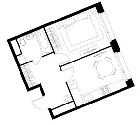 Apartment Sale, 35.8 sq. m. at Peredelkino Blizhnee, Korneya Chukovskogo Street, 1, Vnukovskoye Settlement, Moscow, Russia #4