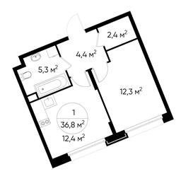 Apartment Sale, 36.8 sq. m. at Peredelkino Blizhnee, Korneya Chukovskogo Street, 1, Vnukovskoye Settlement, Moscow, Russia #2 Apartment Sale, 36.8 sq. m. at Peredelkino Blizhnee, Korneya Chukovskogo Street, 1, Vnukovskoye Settlement, Moscow, Russia #2