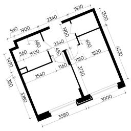 Apartment Sale, 36.8 sq. m. at Peredelkino Blizhnee, Korneya Chukovskogo Street, 1, Vnukovskoye Settlement, Moscow, Russia #3 Apartment Sale, 36.8 sq. m. at Peredelkino Blizhnee, Korneya Chukovskogo Street, 1, Vnukovskoye Settlement, Moscow, Russia #3
