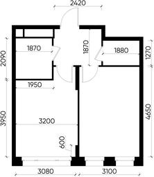Apartment Sale, 38.6 sq. m. at Peredelkino Blizhnee, Korneya Chukovskogo Street, 1, Vnukovskoye Settlement, Moscow, Russia #3 Apartment Sale, 38.6 sq. m. at Peredelkino Blizhnee, Korneya Chukovskogo Street, 1, Vnukovskoye Settlement, Moscow, Russia #3
