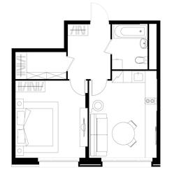 Apartment Sale, 47平方米 at Peredelkino Blizhnee, Korneya Chukovskogo Street, 1, Vnukovskoye Settlement, Moscow, Russia #4