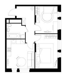 2-BD Apartment Sale, 52.3平方米 at Peredelkino Blizhnee, Korneya Chukovskogo Street, 1, Vnukovskoye Settlement, Moscow, Russia #4