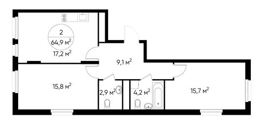 2-BD Apartment Sale, 64.9 sq. m. at Peredelkino Blizhnee, Korneya Chukovskogo Street, 1, Vnukovskoye Settlement, Moscow, Russia #2 2-BD Apartment Sale, 64.9 sq. m. at Peredelkino Blizhnee, Korneya Chukovskogo Street, 1, Vnukovskoye Settlement, Moscow, Russia #2