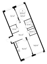3-BD Apartment Sale, 81 sq. m. at Peredelkino Blizhnee, Korneya Chukovskogo Street, 1, Vnukovskoye Settlement, Moscow, Russia #2 3-BD Apartment Sale, 81 sq. m. at Peredelkino Blizhnee, Korneya Chukovskogo Street, 1, Vnukovskoye Settlement, Moscow, Russia #2