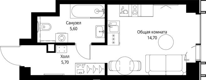 Продажа квартиры, 26 м² в ЖК «VEER», Верейская улица, Москва, Россия #4