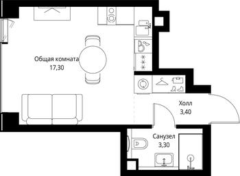 Apartment Sale, 24平方米 at VEER, Vereyskaya Street, Moscow, Russia #2