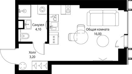 Продажа квартиры, 23,3 м² в ЖК «VEER», Верейская улица, Москва, Россия #2 Продажа квартиры, 23,3 м² в ЖК «VEER», Верейская улица, Москва, Россия #2