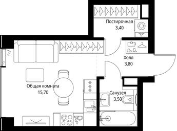 Apartment Sale, 26.4 sq. m. at VEER, Vereyskaya Street, Moscow, Russia #4