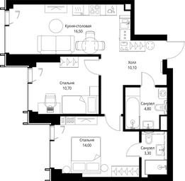 2-BD Apartment Sale, 59.4 sq. m. at VEER, Vereyskaya Street, Moscow, Russia #3 2-BD Apartment Sale, 59.4 sq. m. at VEER, Vereyskaya Street, Moscow, Russia #3