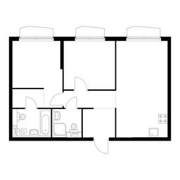 2-BD Apartment Sale, 59.7平方米 at Holland Park, Volokolamskoye Highway, 71/13к1, Moscow, Russia #3